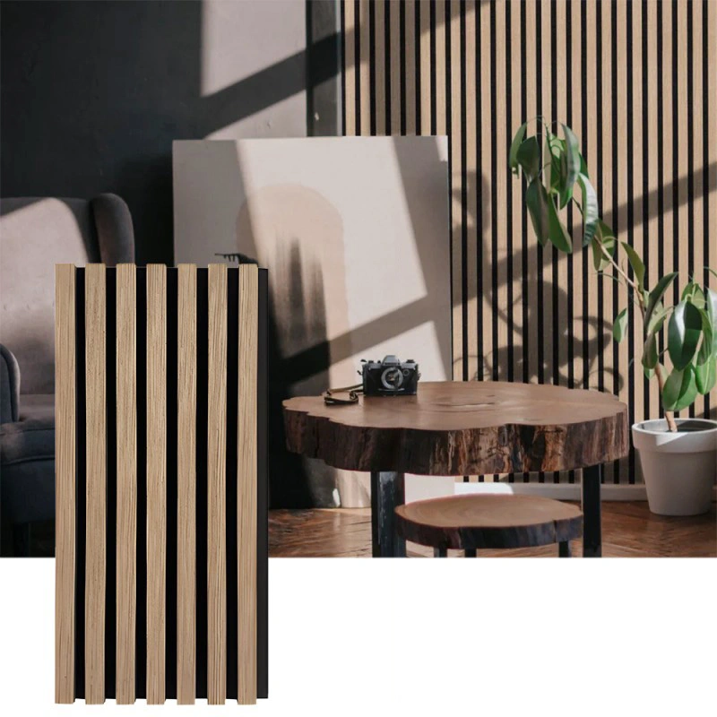¿Cómo mejora el panel de pared acústico de listones de madera Wonear la absorción del sonido interior?