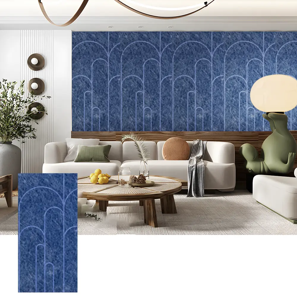 Paneles de pared acústicos de PET 3D para interiores decorativos