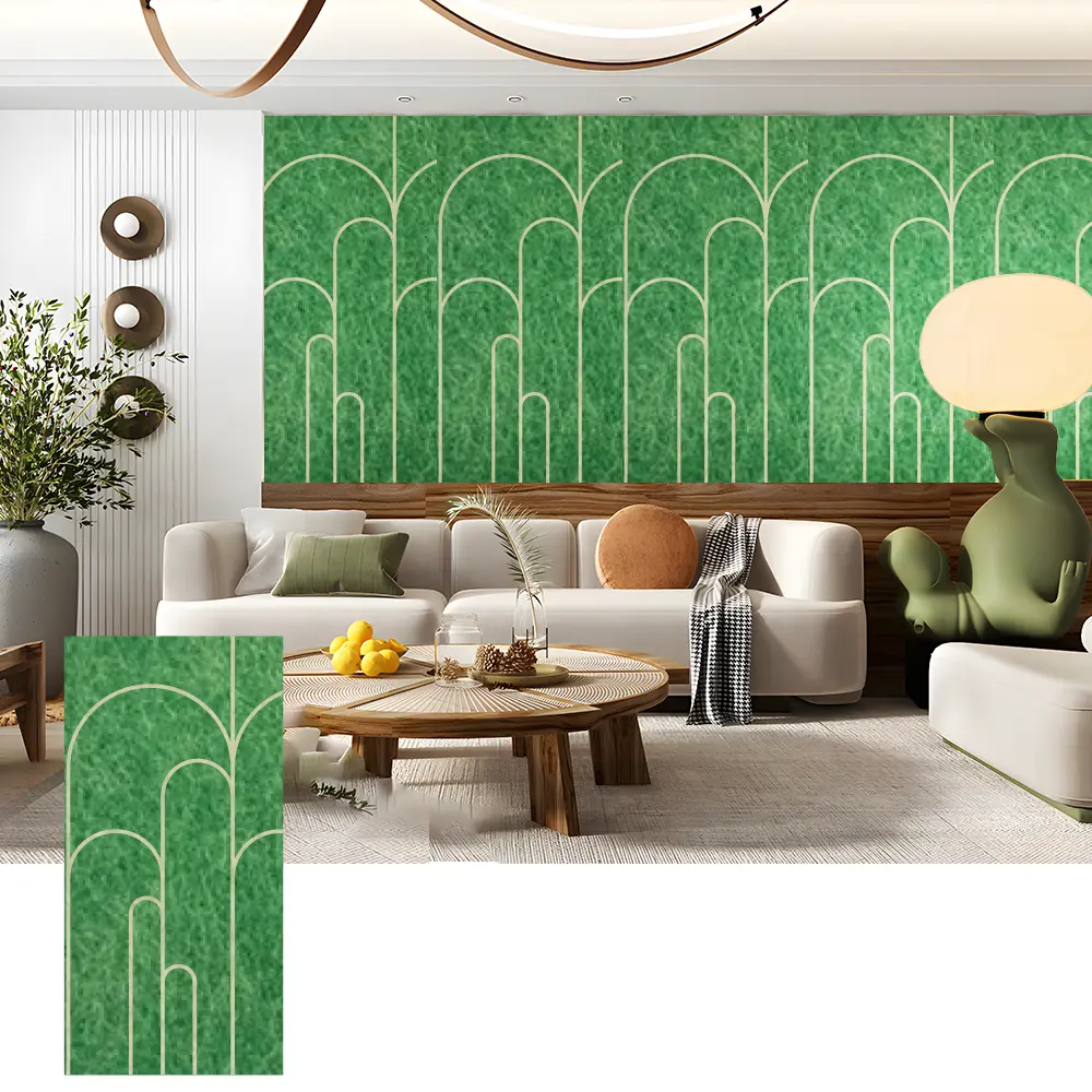 Paneles de pared acústicos de PET 3D para interiores decorativos