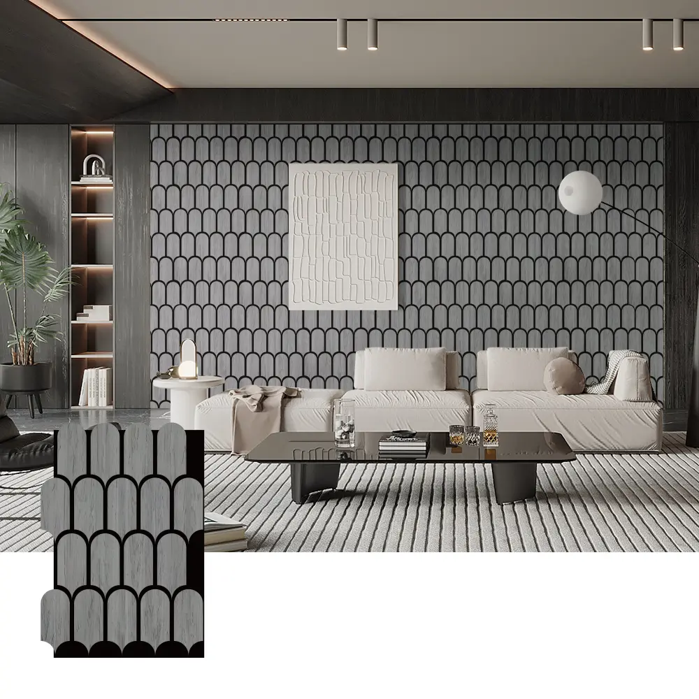 Paneles acústicos de madera para diseño de paredes interiores