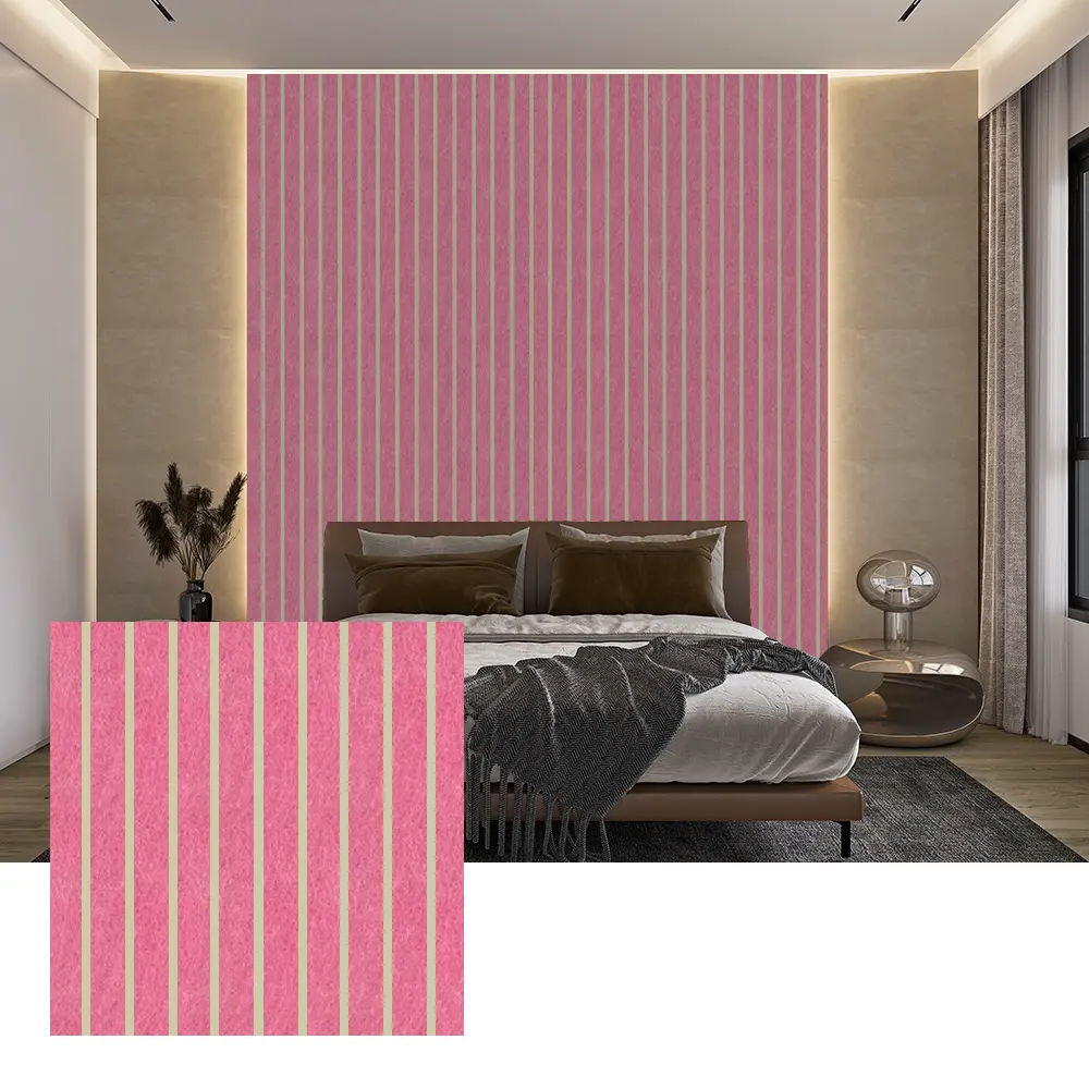 Paneles acústicos de PET de colores para decoración de paredes interiores