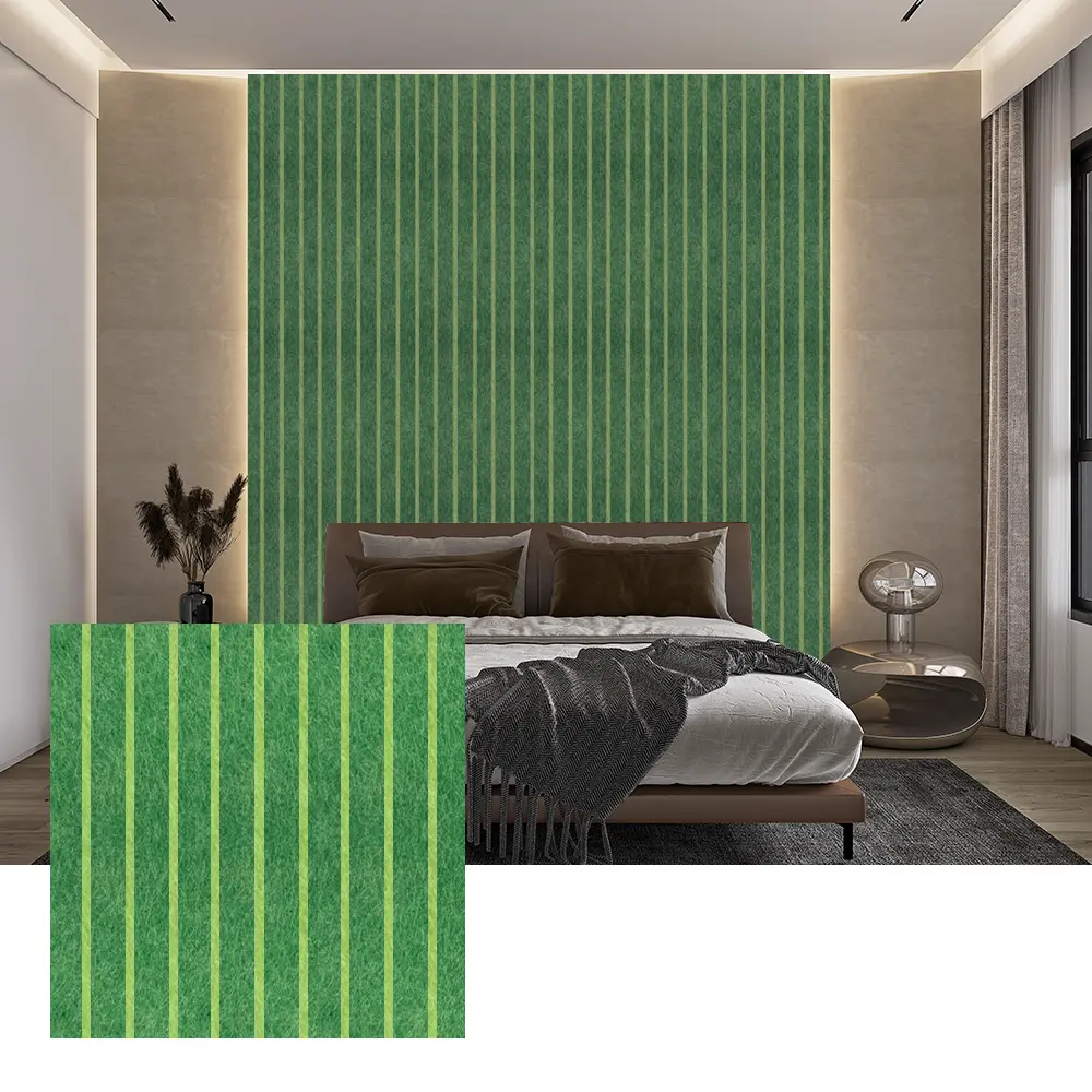 Paneles acústicos de PET de colores para decoración de paredes interiores
