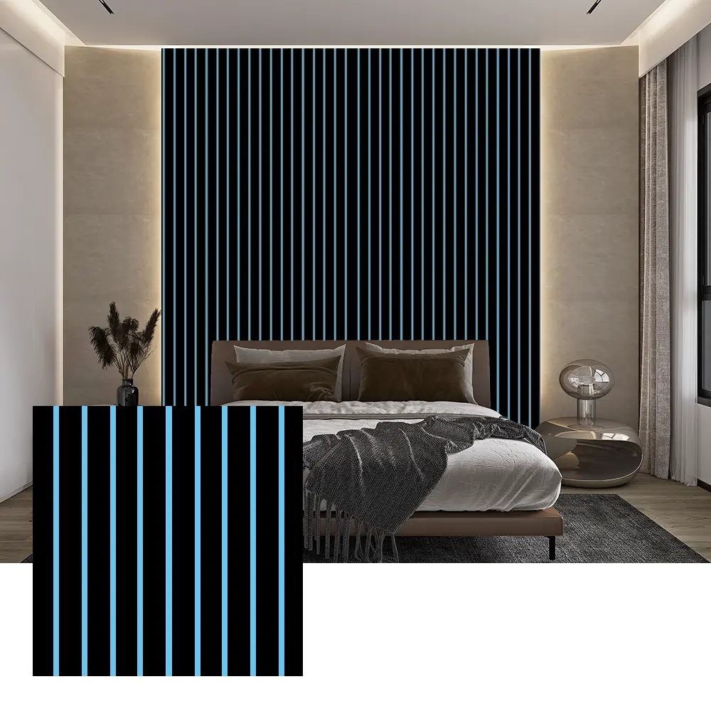 Paneles acústicos de PET de colores para decoración de paredes interiores