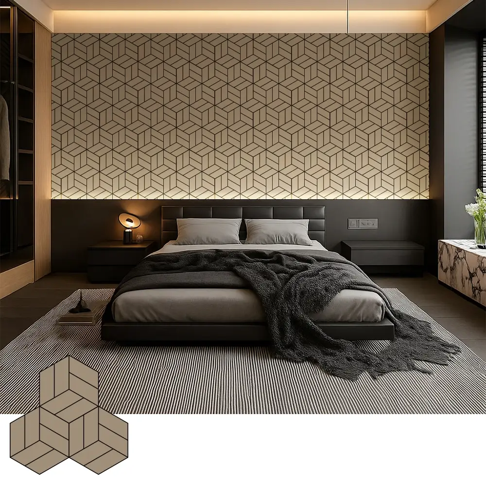 Paneles acústicos decorativos de chapa de madera para interiores modernos