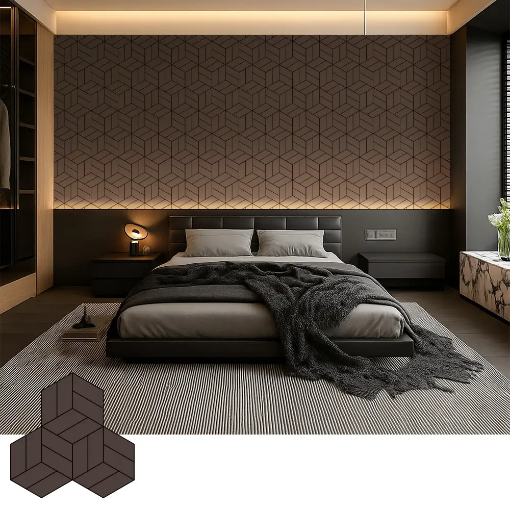 Paneles acústicos decorativos de chapa de madera para interiores modernos