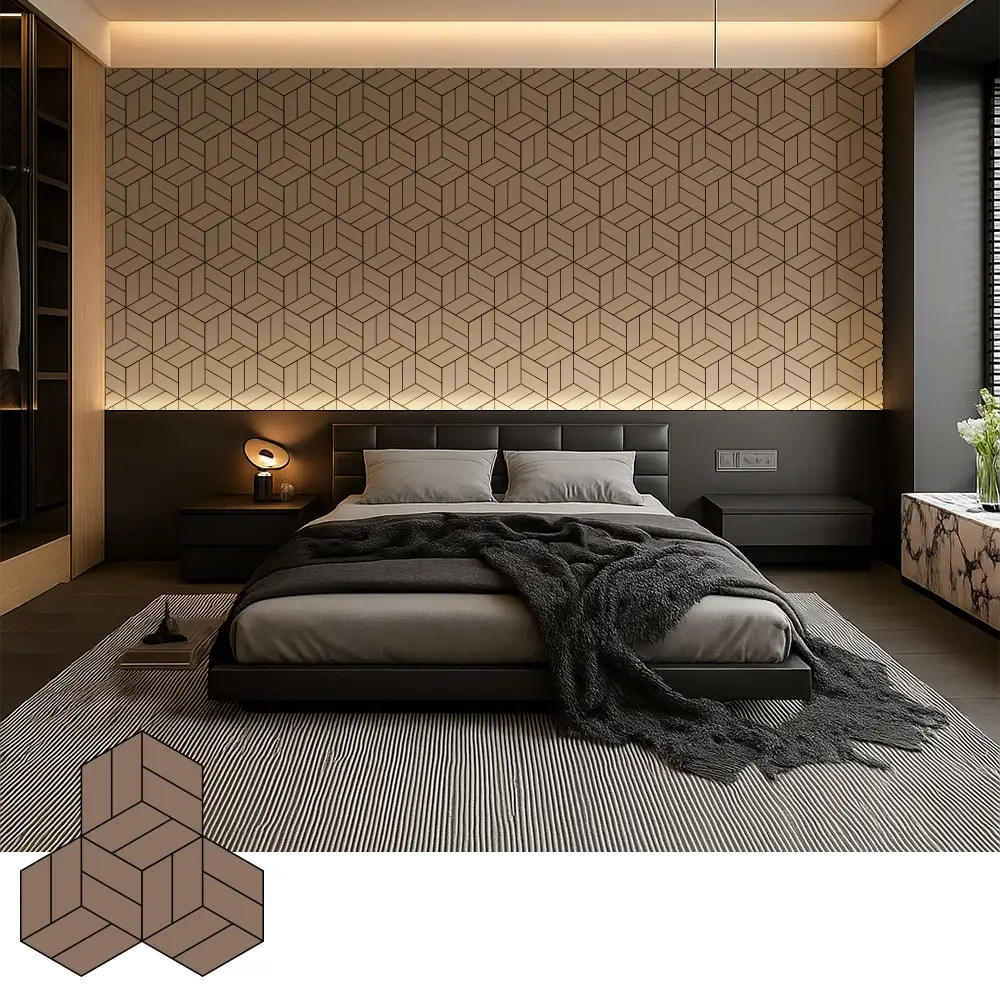 Paneles acústicos decorativos de chapa de madera para interiores modernos