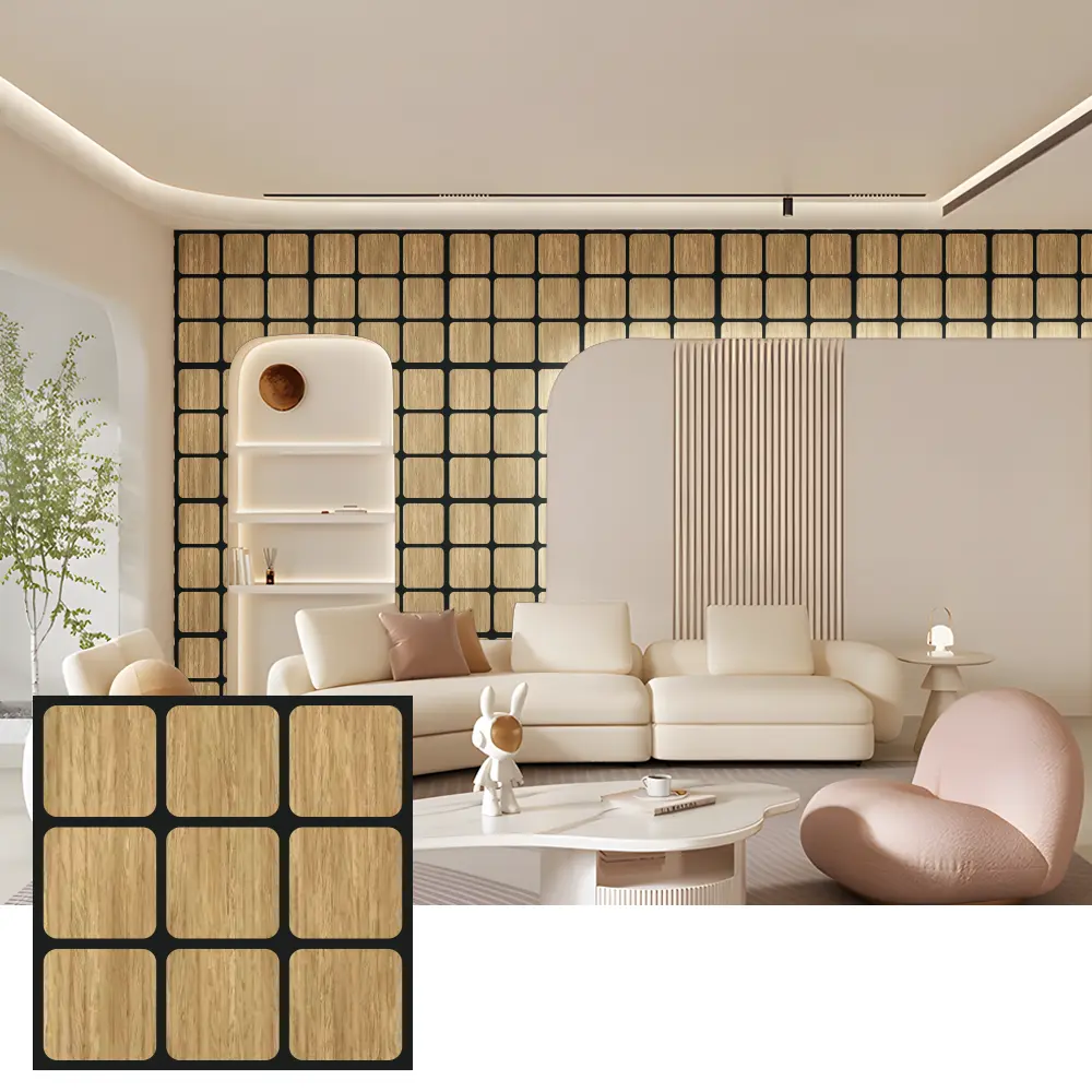 Paneles acústicos decorativos de madera para paredes interiores
