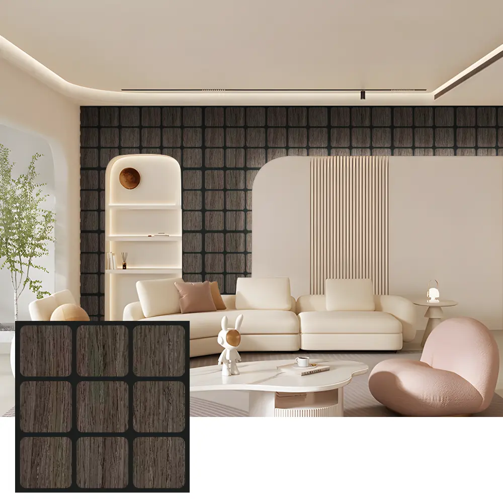 Paneles acústicos decorativos de madera para paredes interiores