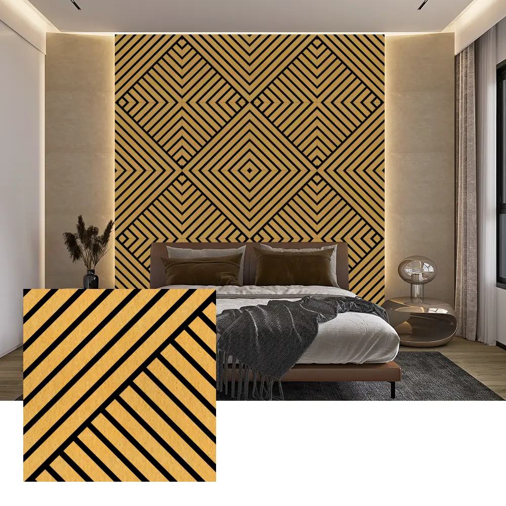 Paneles de pared acústicos de PET para interiores para reducción de ruido