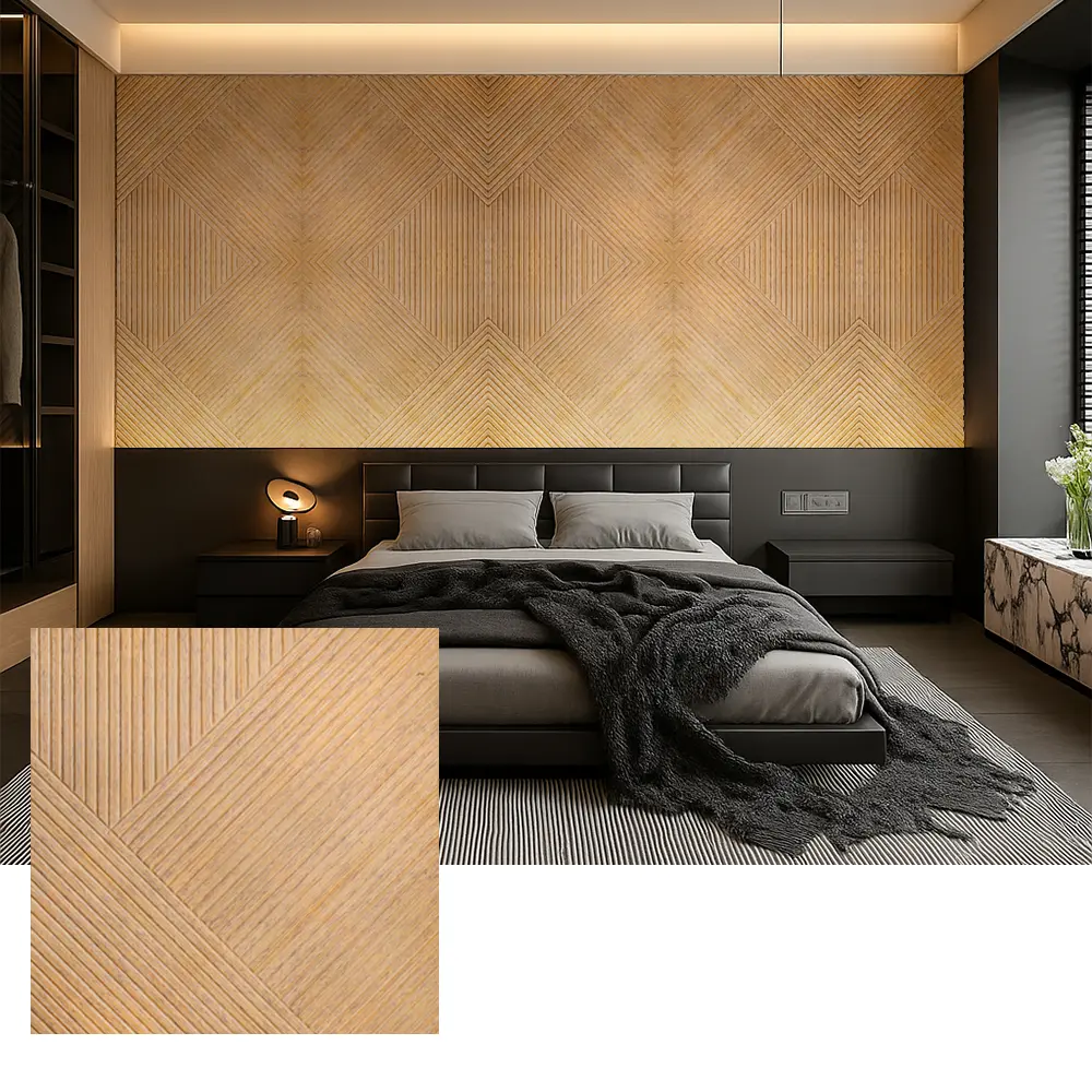 Paneles de pared acústicos de PET para absorción de sonido en interiores
