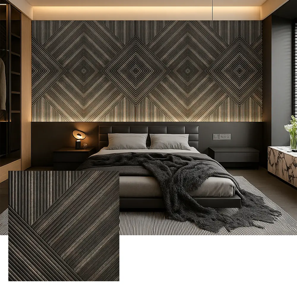 Paneles de pared acústicos de PET para absorción de sonido en interiores