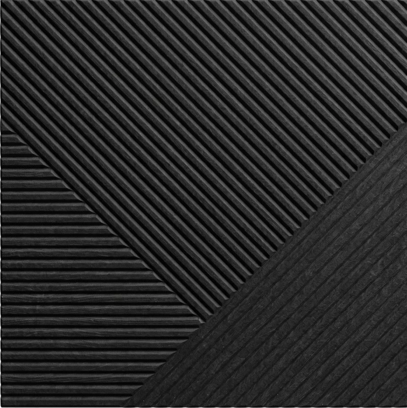 Panel de ébano de carbón PET ranurado con impresión UV 3D Wonear