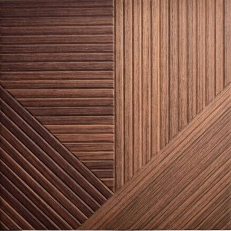 Panel acústico de madera lineal multitono Wonear Boutique Hotel