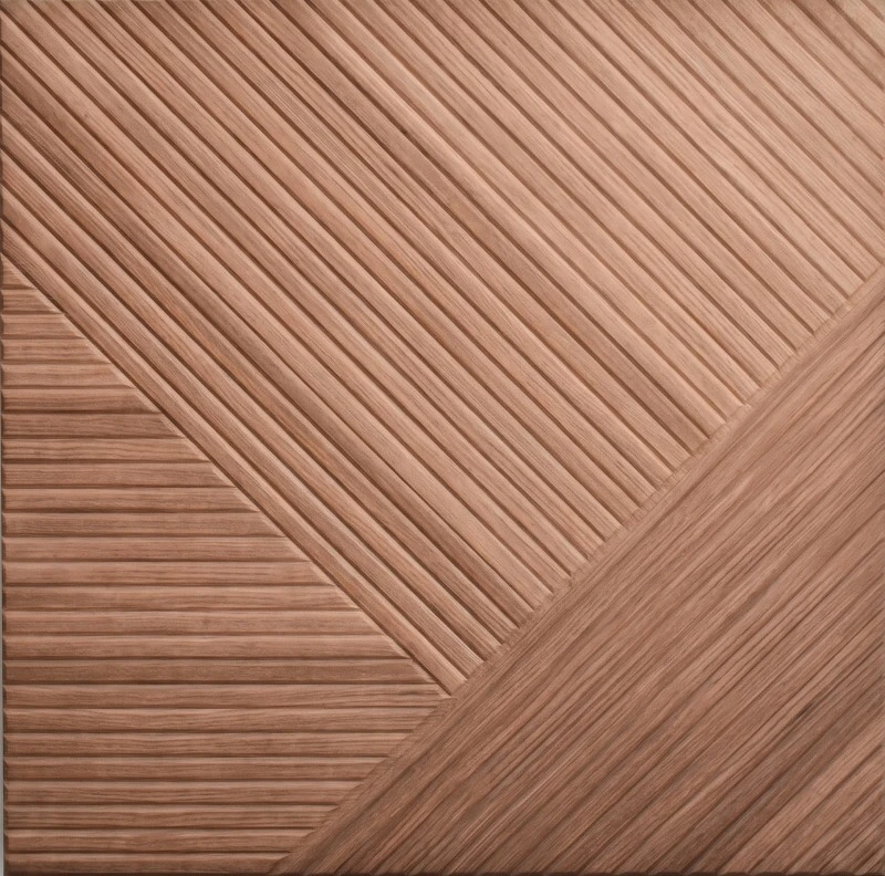 Wonear Panel acústico de madera Chevron cálido para vestíbulo del hotel