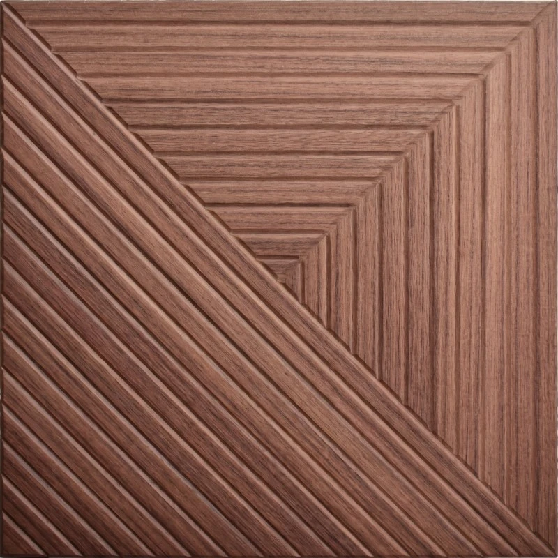 Panel acústico de madera diagonal enmarcado de residencia de lujo Wonear