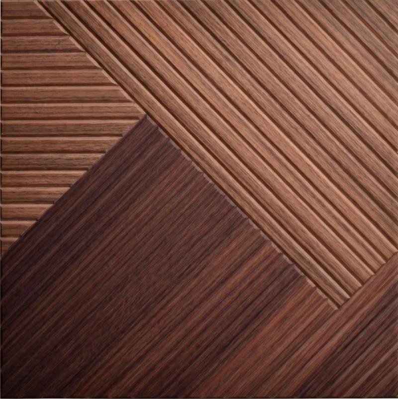 Panel acústico de madera de retazos de sala de exposición minorista Wonear