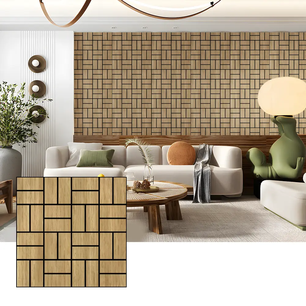 Paneles de pared acústicos de chapa de madera para absorción acústica Paneles de pared acústicos de chapa de madera para absorción acústica