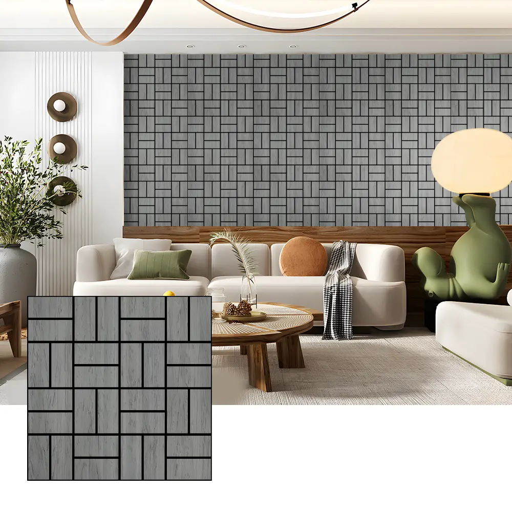 Paneles de pared acústicos de chapa de madera para absorción acústica