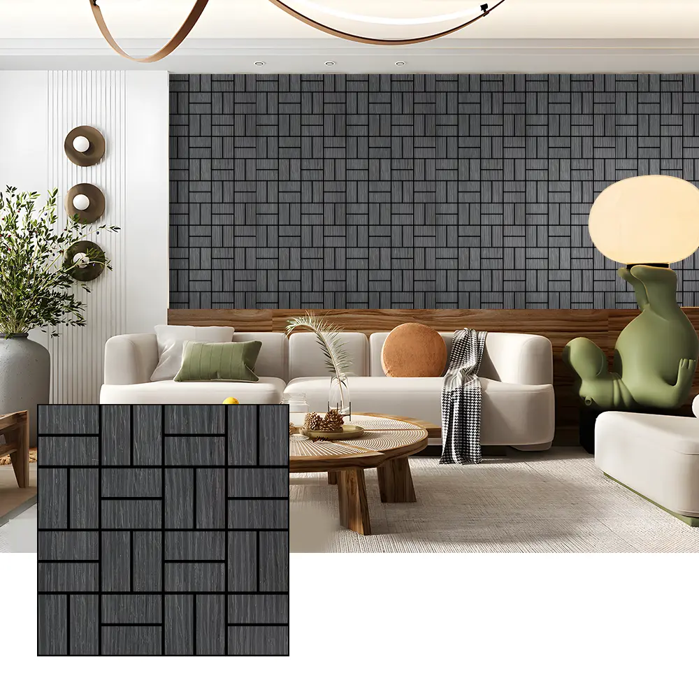 Paneles de pared acústicos de chapa de madera para absorción acústica