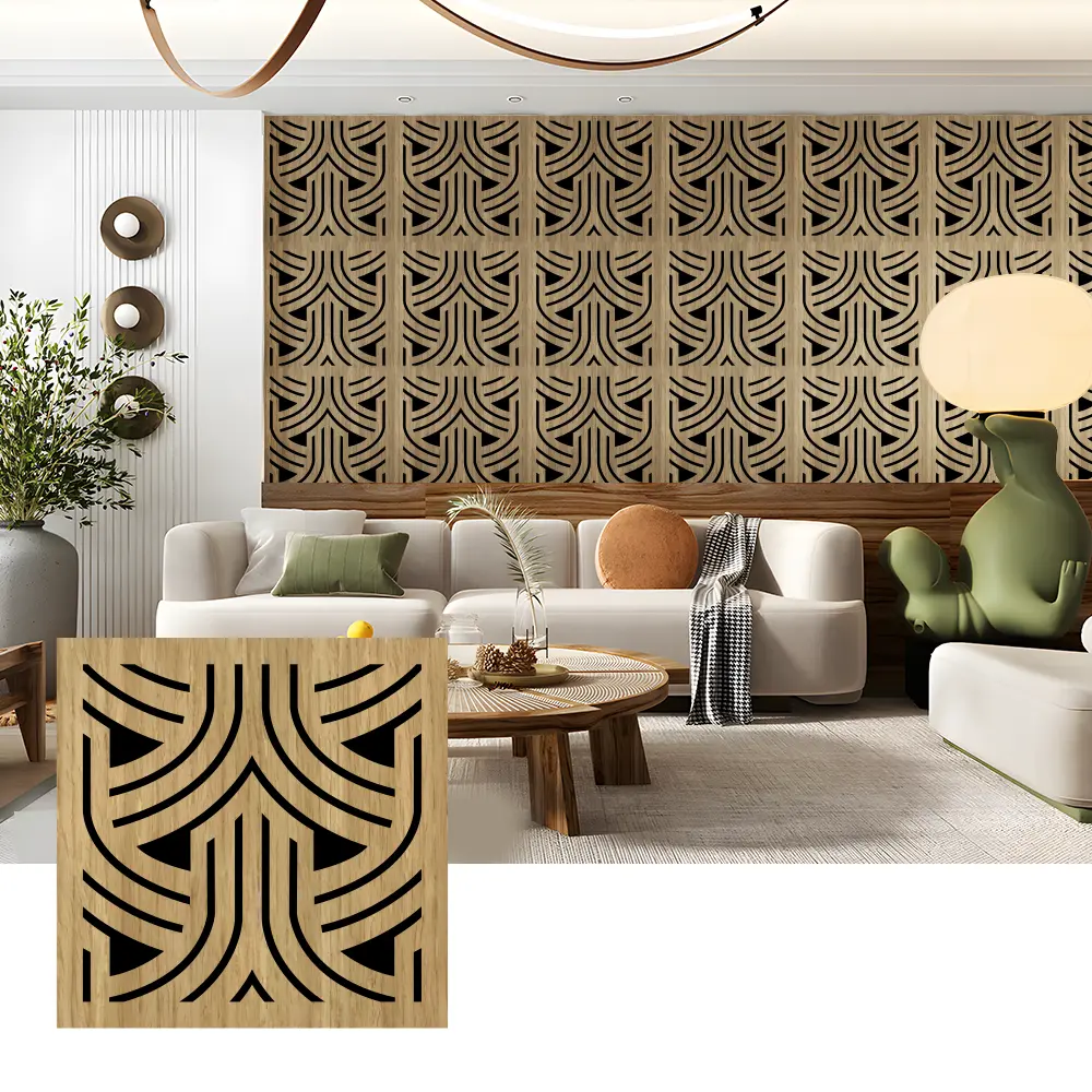 Paneles de listones acústicos de madera para aplicaciones de pared Paneles de listones acústicos de madera para aplicaciones de pared