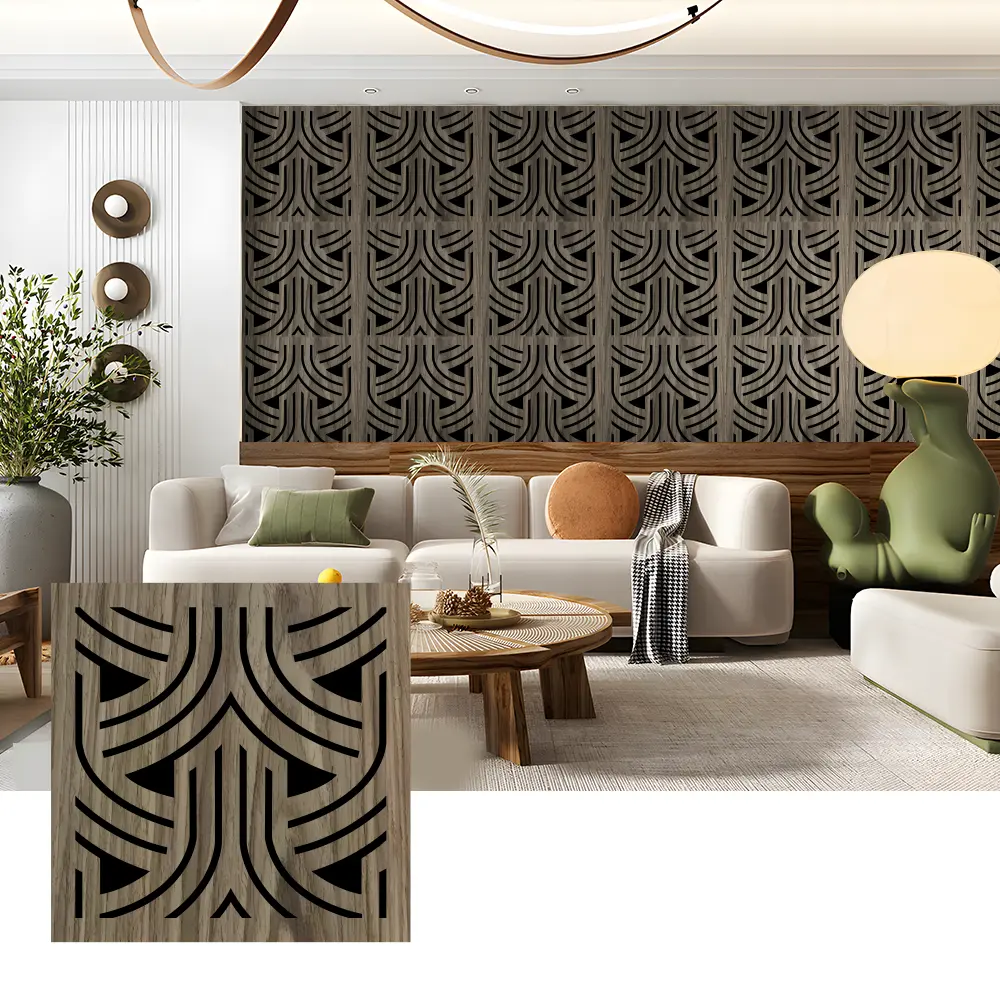 Paneles de listones acústicos de madera para aplicaciones de pared