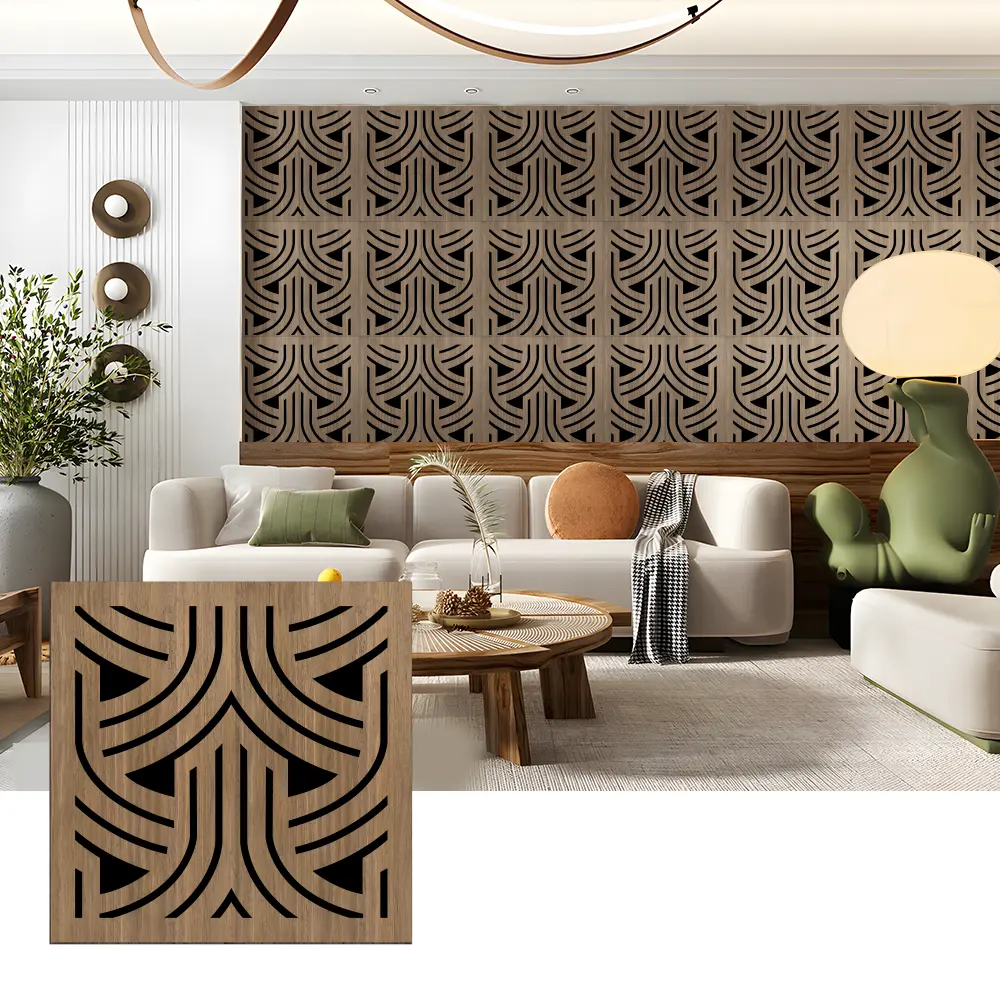 Paneles de listones acústicos de madera para aplicaciones de pared
