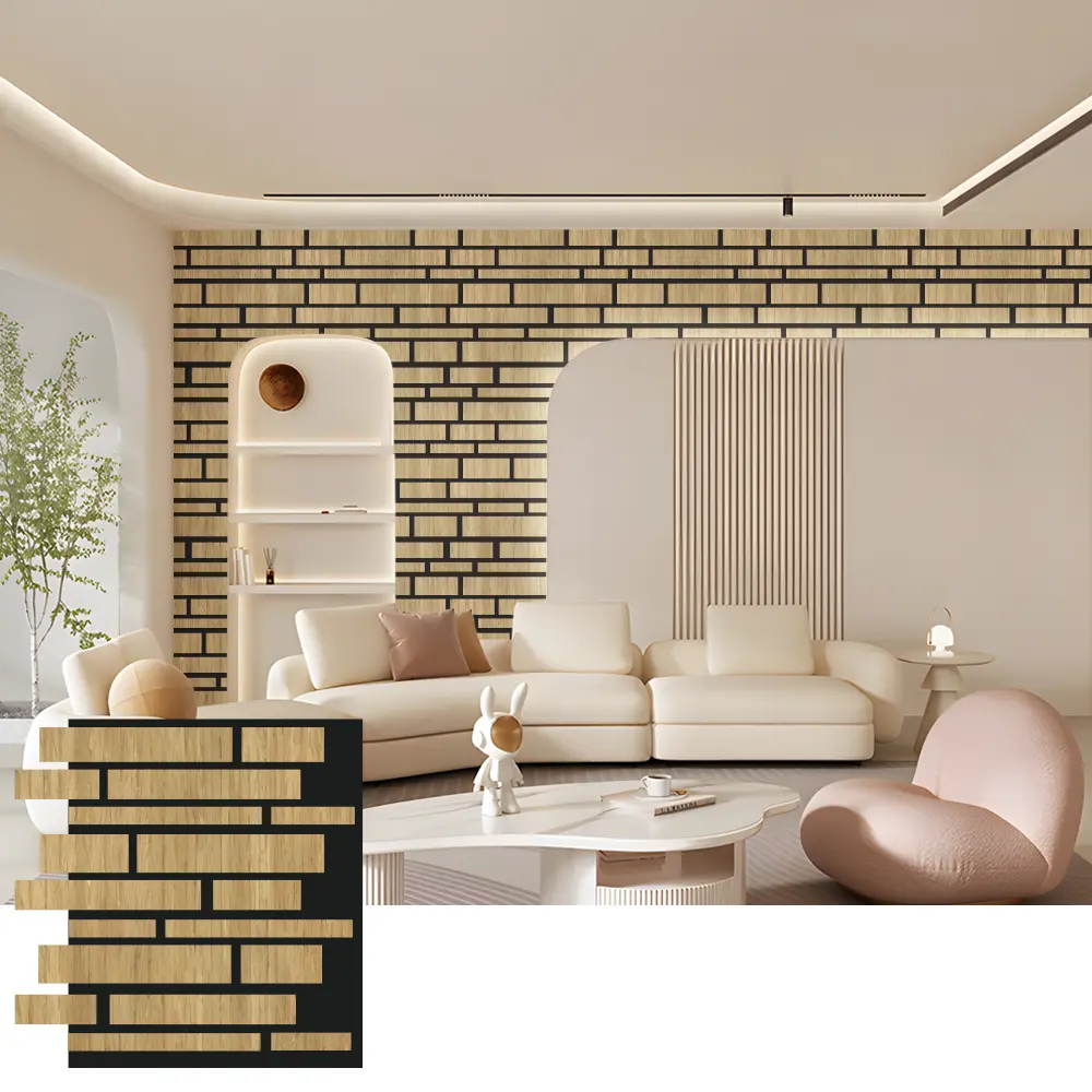 Paneles de pared acústicos de madera para reducción de ruido interior